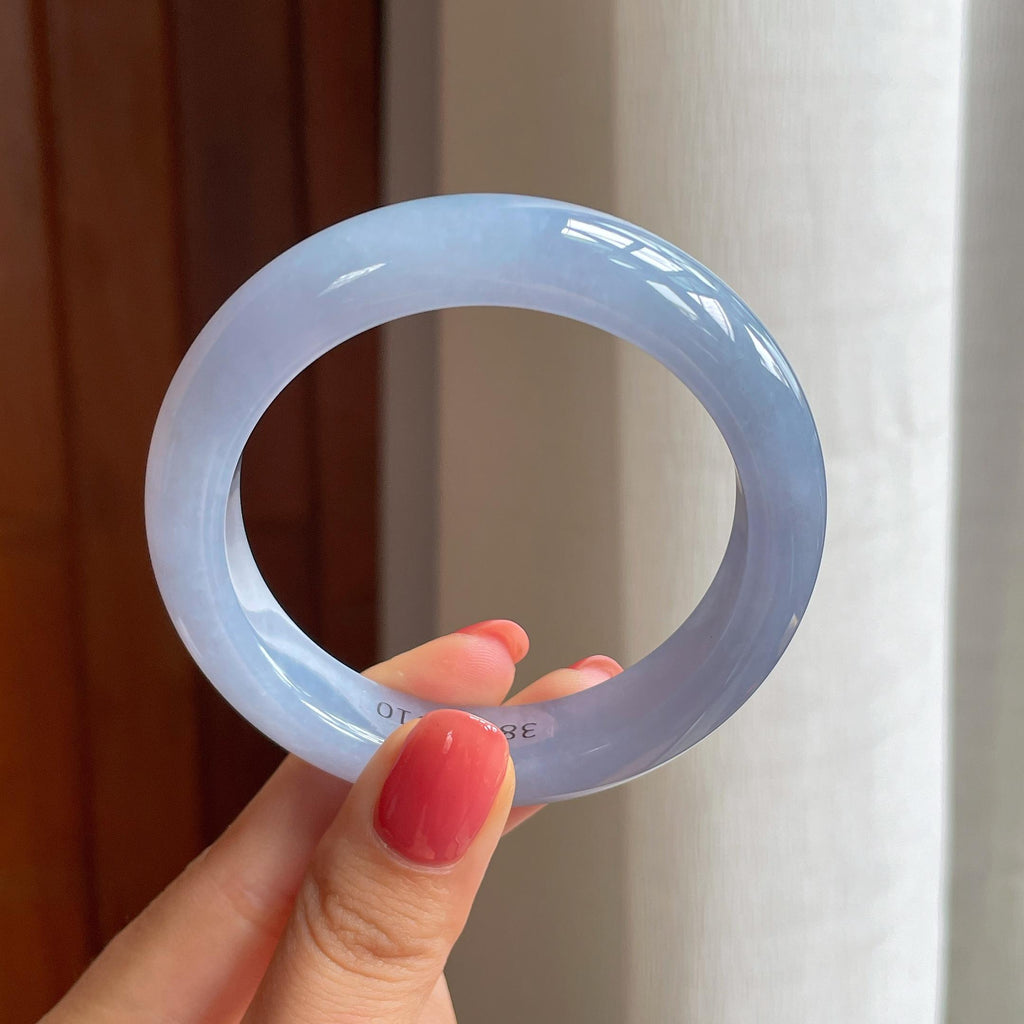 糯冰紫罗兰翡翠平安镯（53.7mm)（yc417343）