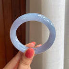 糯冰紫罗兰翡翠平安镯（53.7mm)（yc417343）