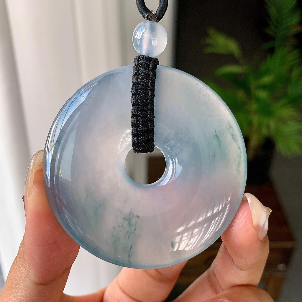 冰种飘花平安扣挂件（yc246708）