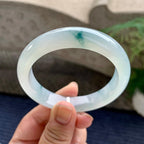 糯冰种飘花平安镯（54.7mm）（yc233917）