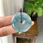 细糯种飘花平安扣吊坠（yc248132）