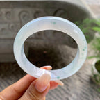 糯冰种飘花贵妃手镯（58.7mm）（yc202387）