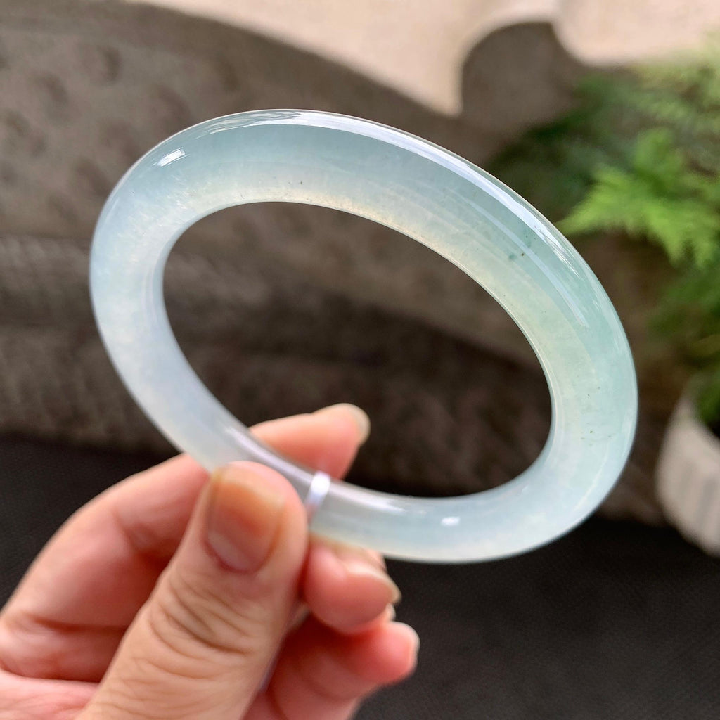 糯冰种晴水圆条手镯（53.4mm）（yc272108）