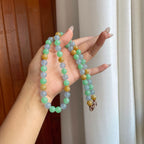 糯冰种多宝翡翠珠串手串（yc267474）