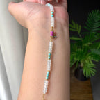 18K金镶糯冰种算盘珠手链（yc207251）