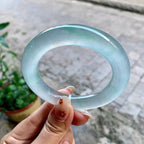 冰种淡晴水圆条手镯（54.9mm）（yc246679）