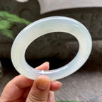 糯冰种无色圆条手镯（55.3mm）（yc195370）