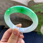 细糯种白底青平安镯（56.7mm）（yc249459）