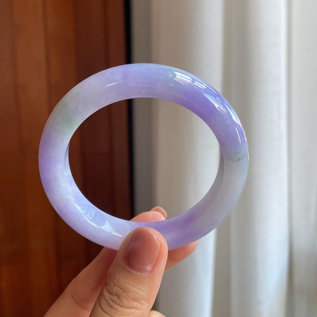 糯冰紫罗兰翡翠平安镯（54.5mm）（yc278713）