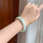 糯冰黄翡翡翠贵妃镯（53.4mm)（yc350478）