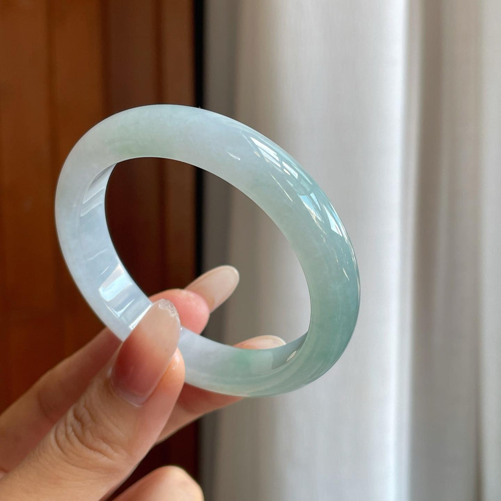糯冰晴底翡翠平安镯（51.8mm）（yc272849）