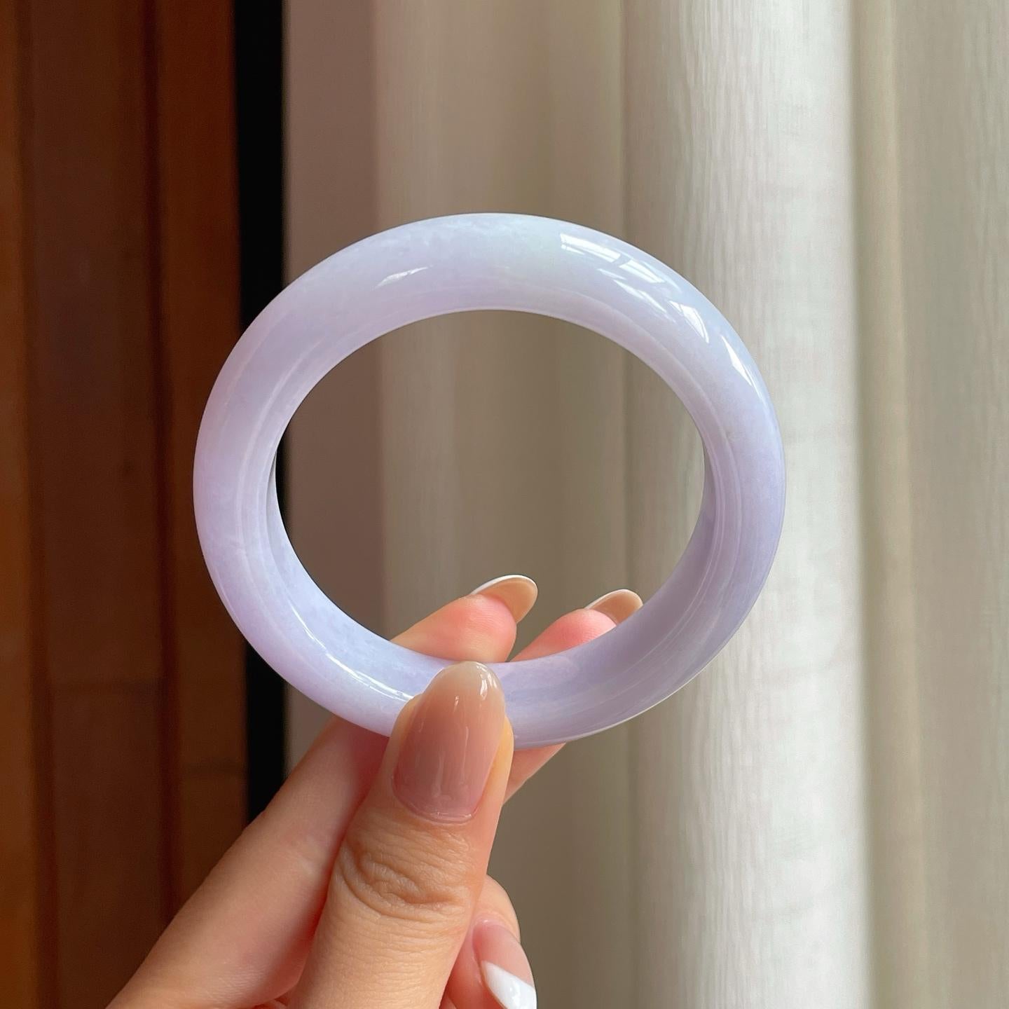 糯冰紫罗兰翡翠平安镯（53.8mm)（yc381220）