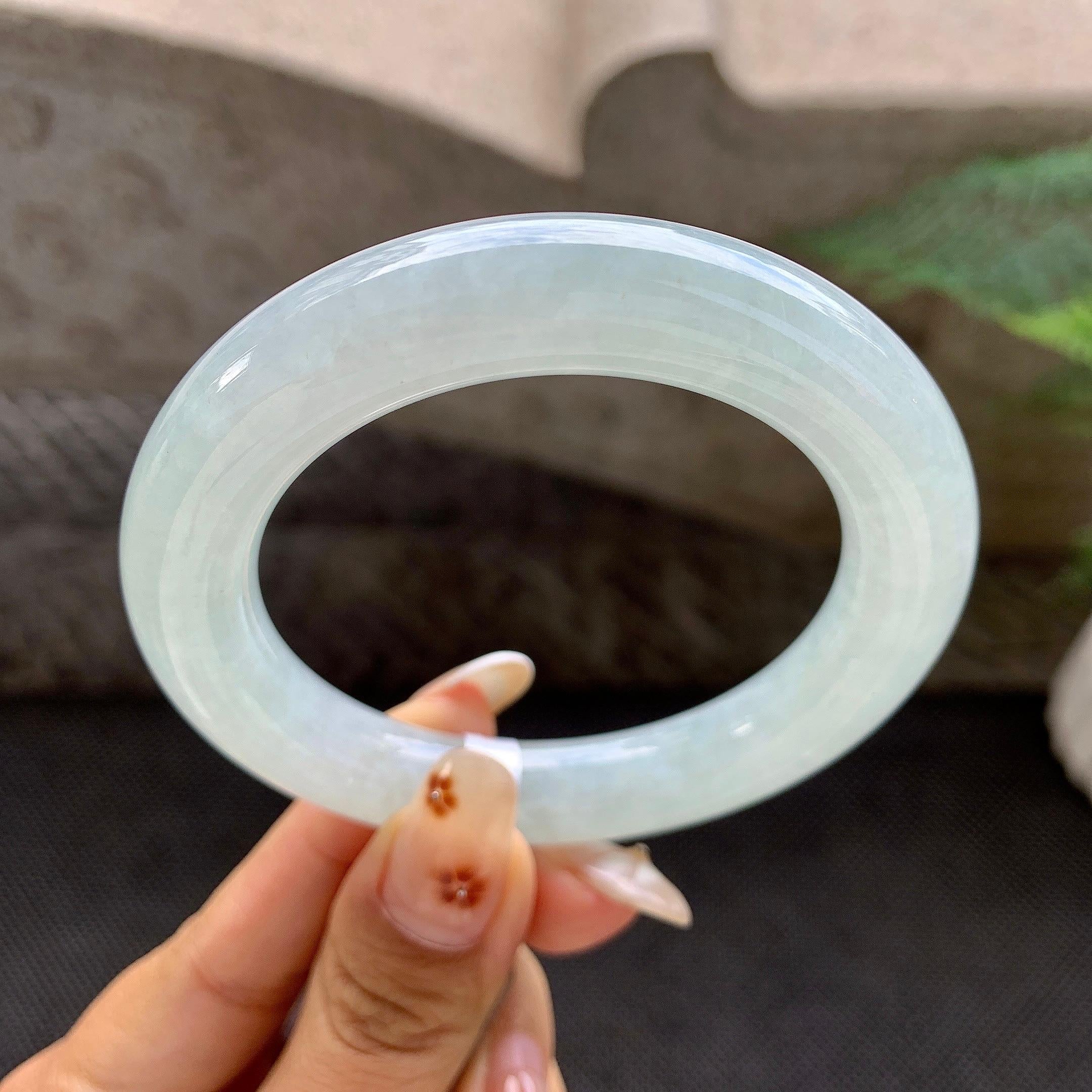 细糯种带底色圆条手镯（54.2mm）（yc272082）