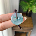 糯冰种飘花平安扣吊坠（yc248130）