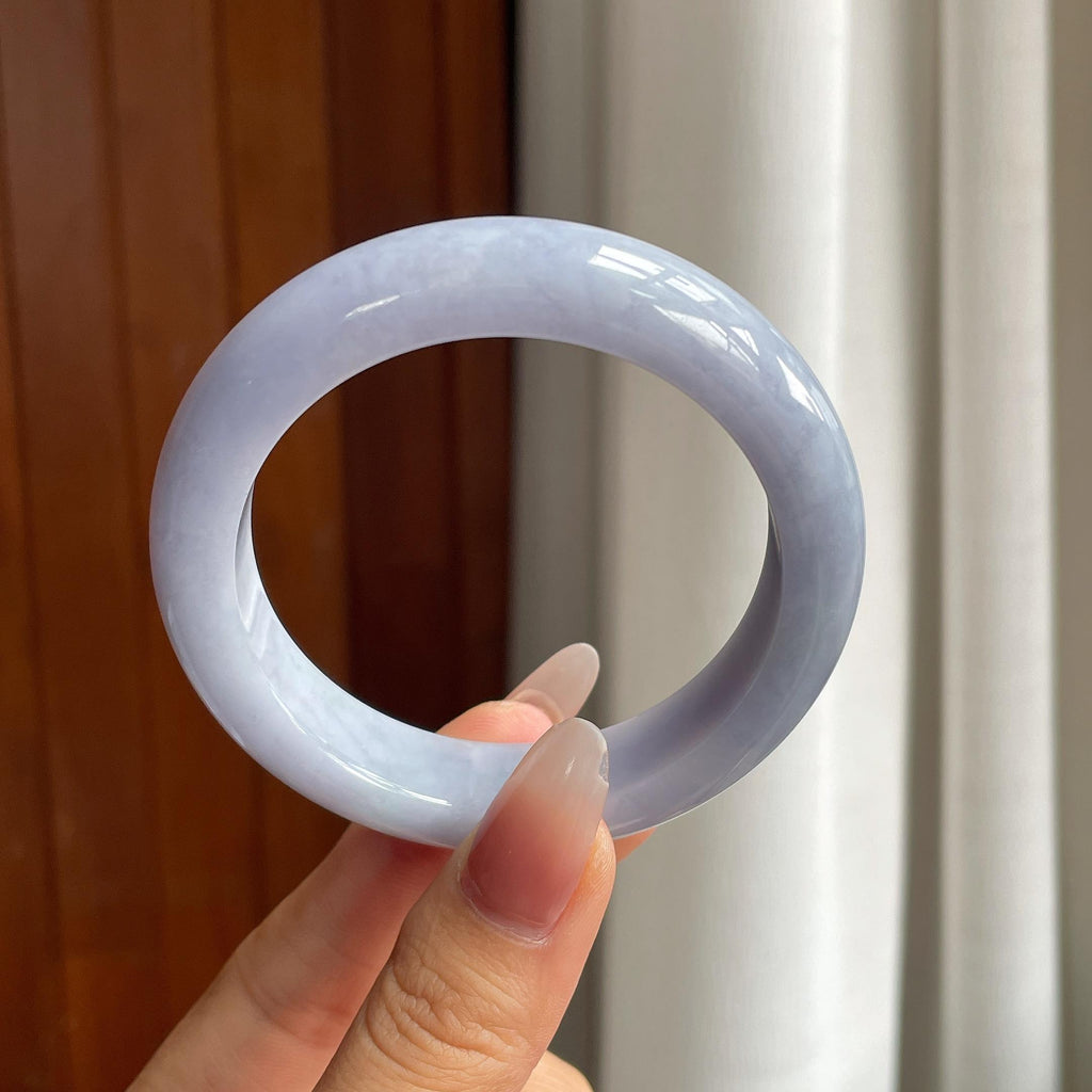 糯冰紫罗兰翡翠平安镯（55mm）（yc303134）