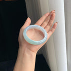 冰种带底色翡翠平安镯（56mm）（yc378053）