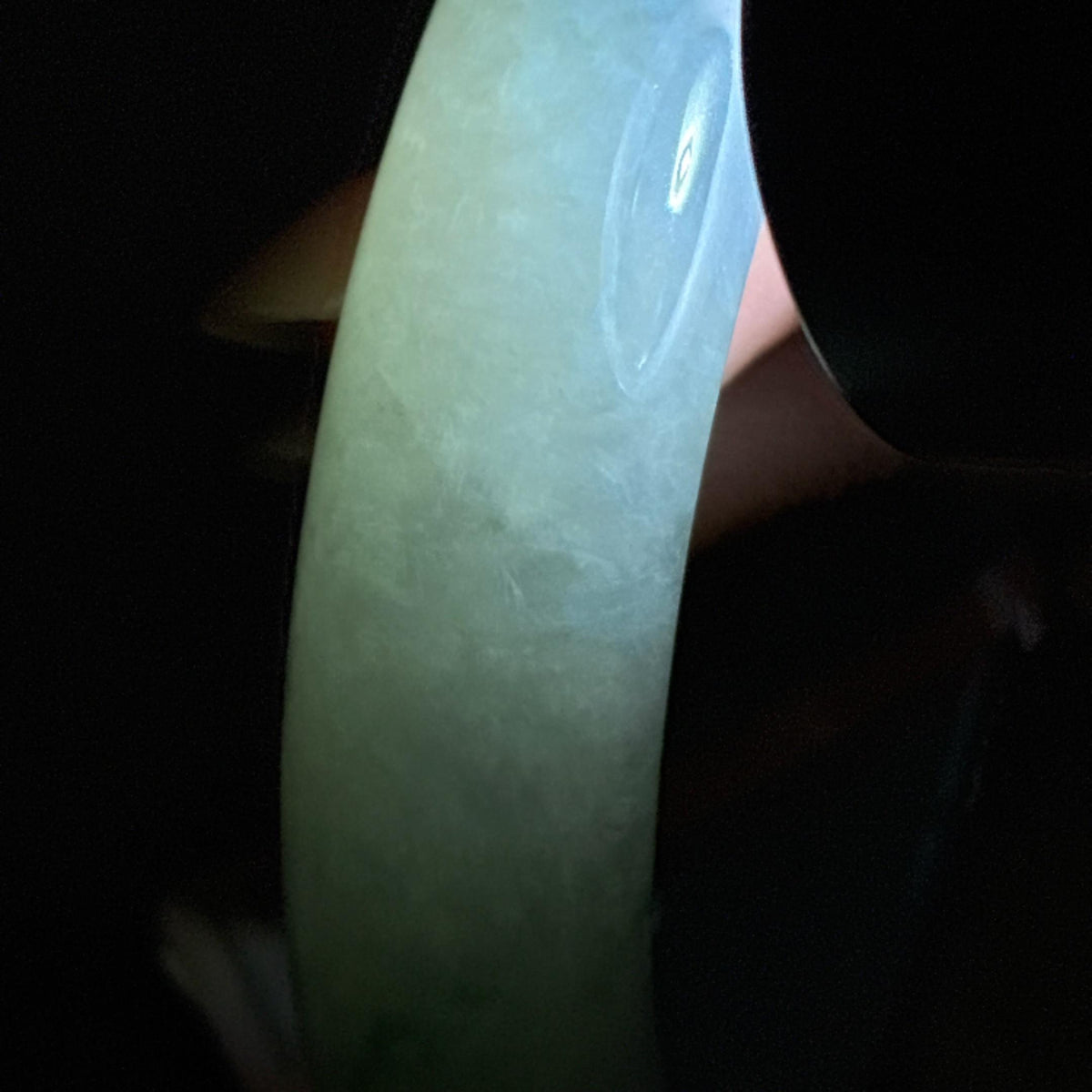 糯冰飘花正圈平安镯 53圈（yc724704）