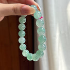 冰种飘花翡翠珠串手串（yc434926）