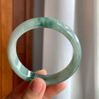 糯冰飘花翡翠平安镯（58.5mm）（yc215235）