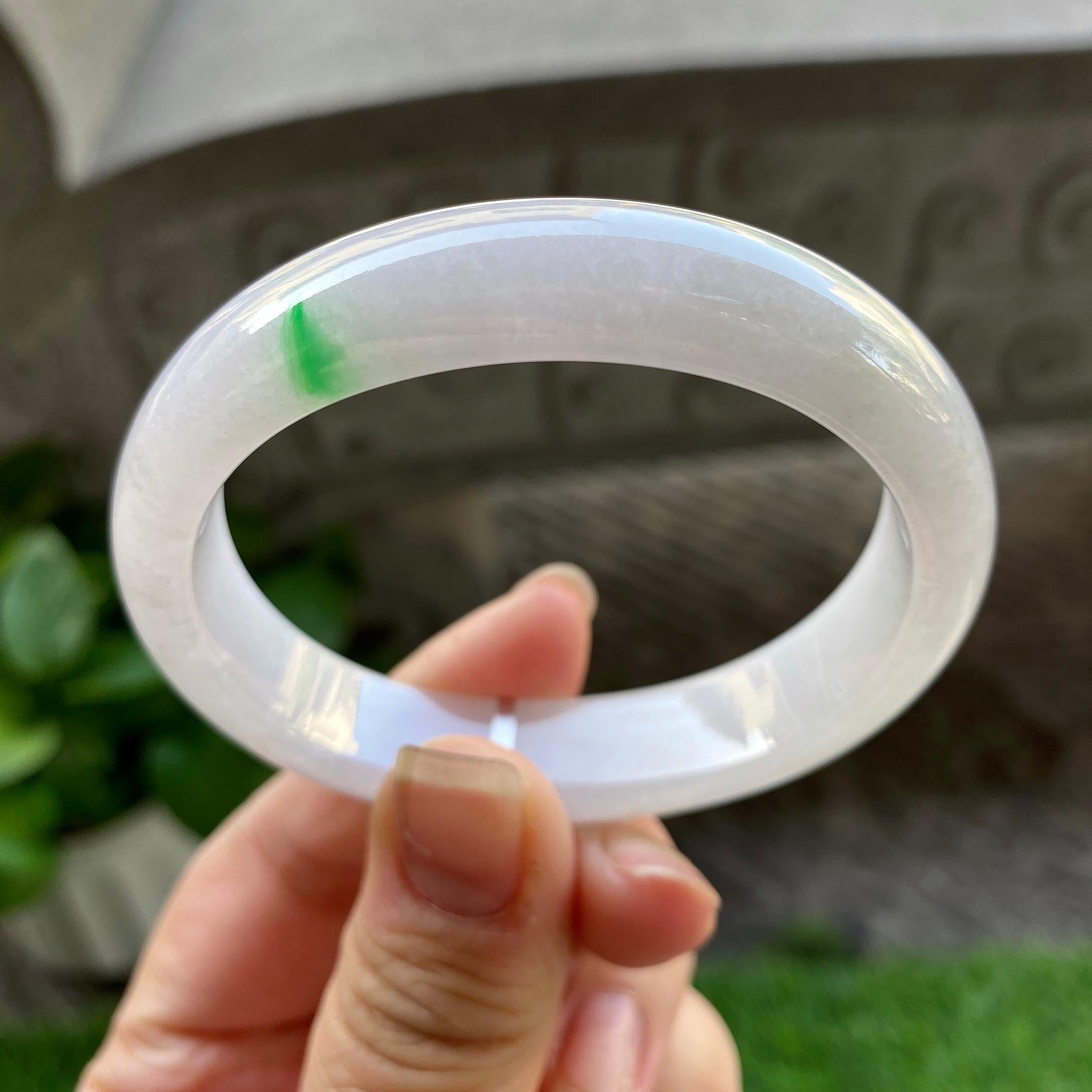 细糯种飘绿贵妃手镯（55mm）（yc304776）