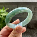小圈口 糯种油青贵妃手镯51.5圈口 天然缅甸A货翡翠（yc313322）