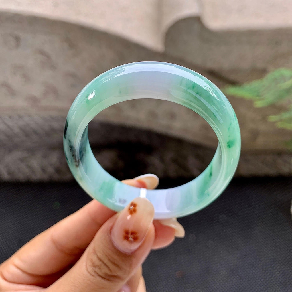 细糯种飘花贵妃手镯（51.5mm）（yc257206）