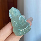 糯冰晴底翡翠观音挂件（yc265785）