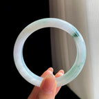 糯冰春底飘花翡翠平安镯（57.5mm）（yc346537）