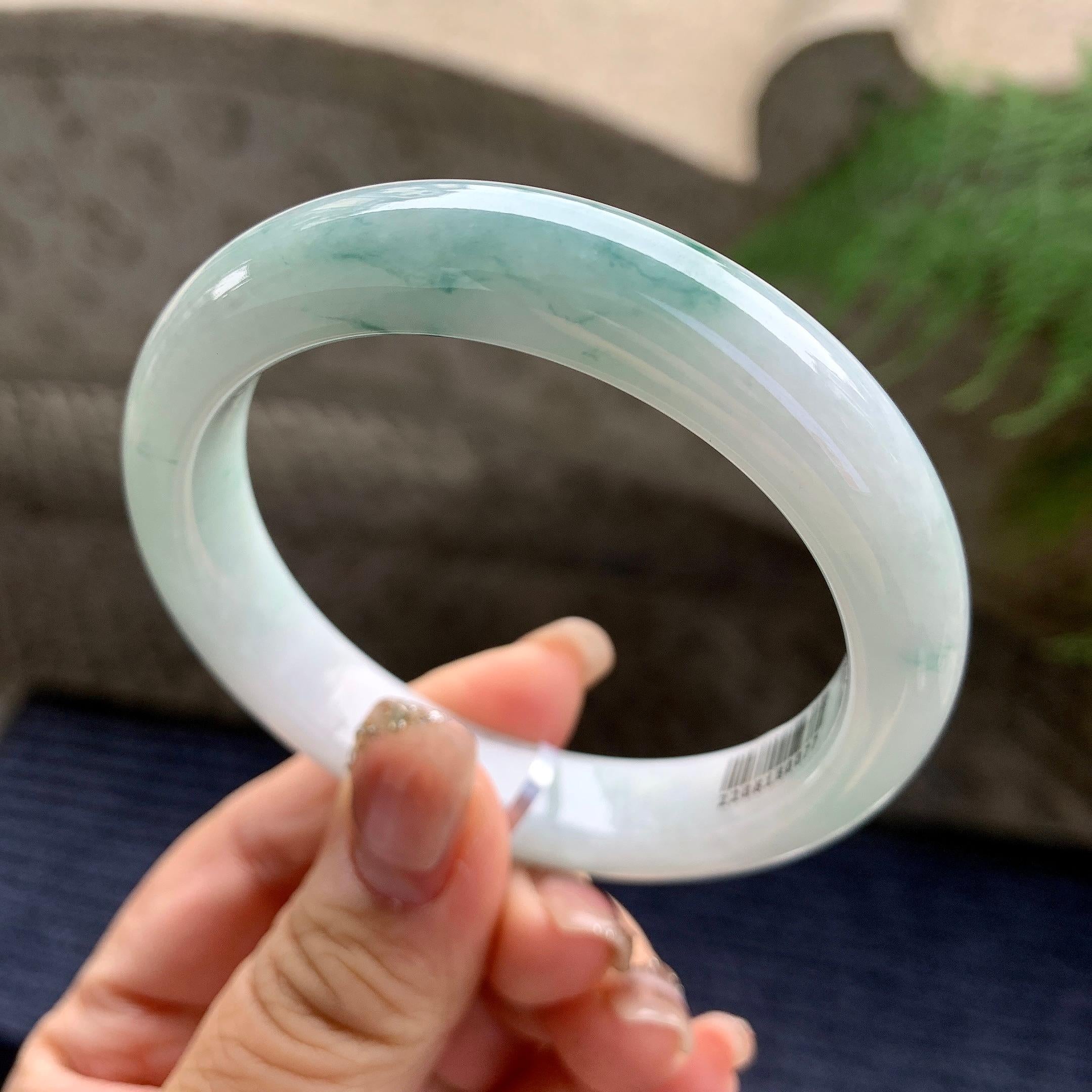 细糯种飘花平安镯（55mm）（yc297961）