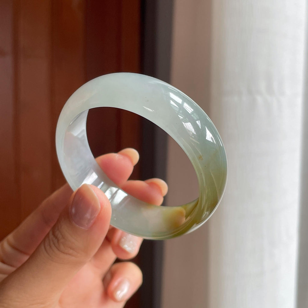 冰种宽版黄翡贵妃镯（57.5mm）（yc404781）