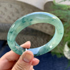 糯冰种飘花平安镯（57.6mm）（yc249458）