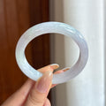 糯冰淡春底翡翠平安镯（54.4mm)（yc423164）