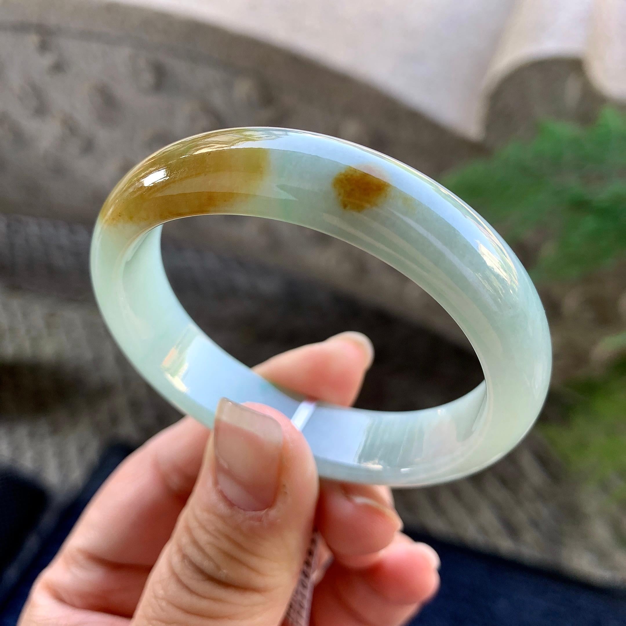 细糯种黄翡贵妃手镯（51.1mm）（yc305690）