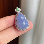 18k金钻镶冰种紫罗兰翡翠葫芦（yc176379）