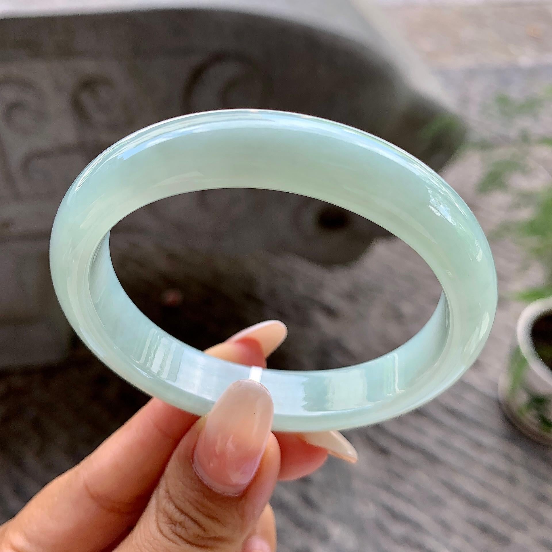 细糯种晴底贵妃手镯（56.5mm）（yc202391）