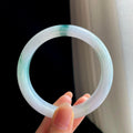 糯冰春底飘花翡翠平安镯（57.5mm）（yc346537）