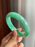 糯冰种满绿平安镯（54mm）