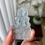 冰种淡晴水度母挂件（yc312575）