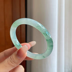 糯冰飘花翡翠贵妃镯（54mm）（yc270326）