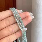 冰种飘花翡翠珠串项链（yc259086）