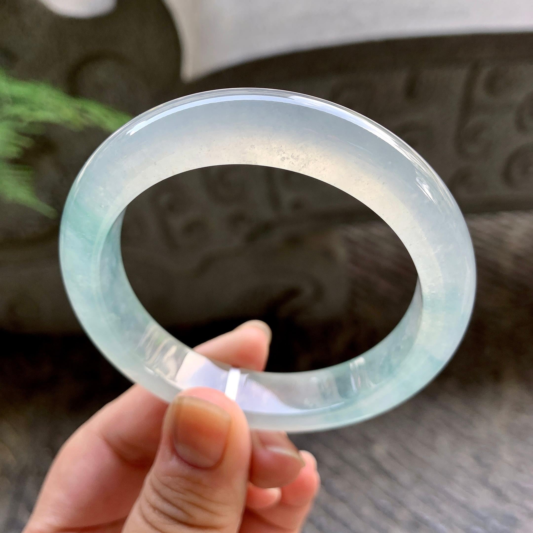 冰种淡晴底平安镯（57.3mm）（yc195426）