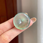 冰玻种飘花翡翠平安扣（yc417270）