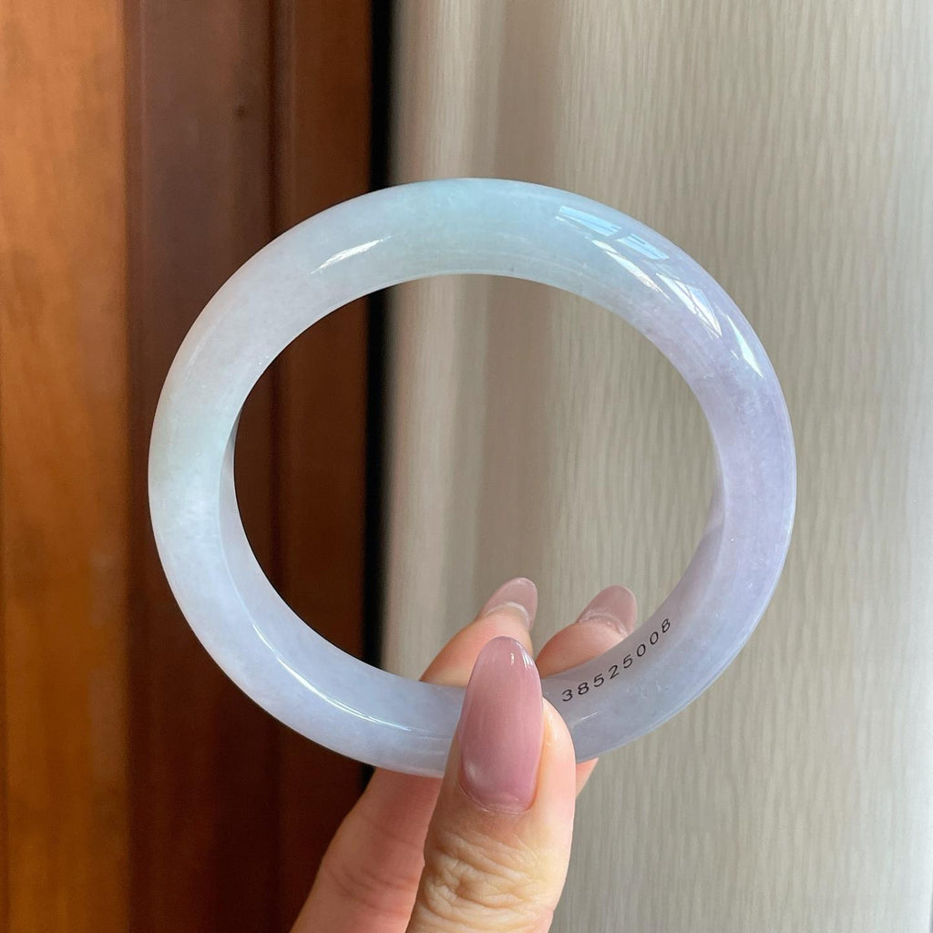 糯冰椿底翡翠平安镯（62mm）（yc289692）
