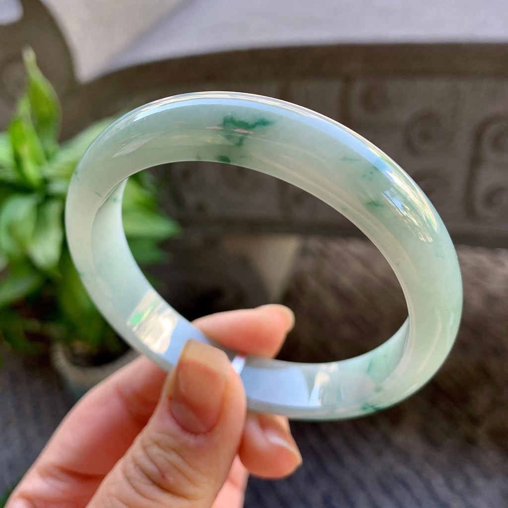 细糯种飘花平安镯（57mm）（yc308748）
