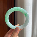 糯冰带色圆条翡翠手镯(56mm)（yc419749）