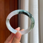 糯冰水墨花翡翠平安镯（56.5mm）（yc407671）