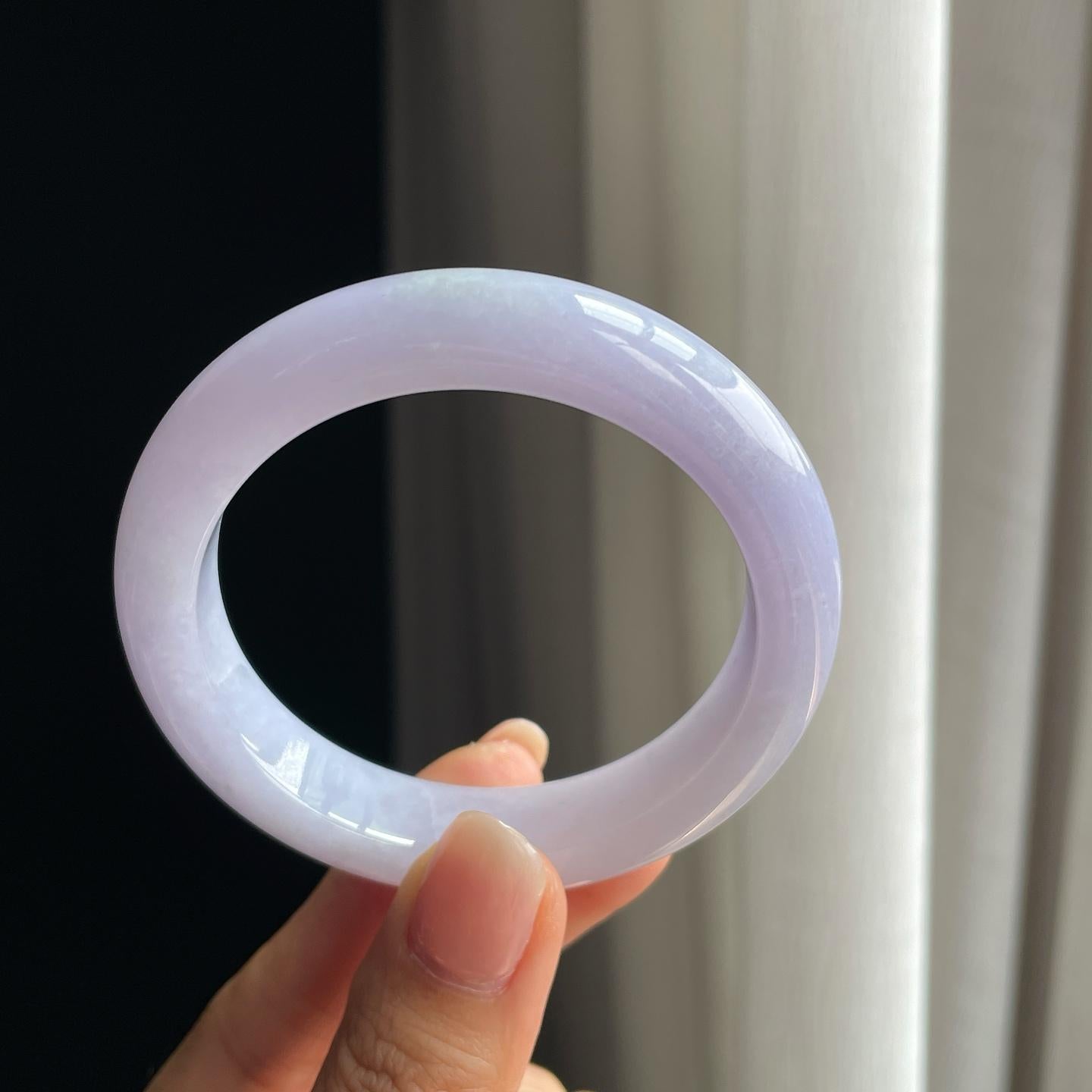 糯冰紫罗兰翡翠平安镯（52.6mm）（yc397238）