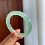 冰种蓝晴底翡翠圆条手镯（52.8mm）（yc276515）
