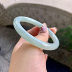 细糯种淡晴底圆条手镯（57mm）（yc276208）