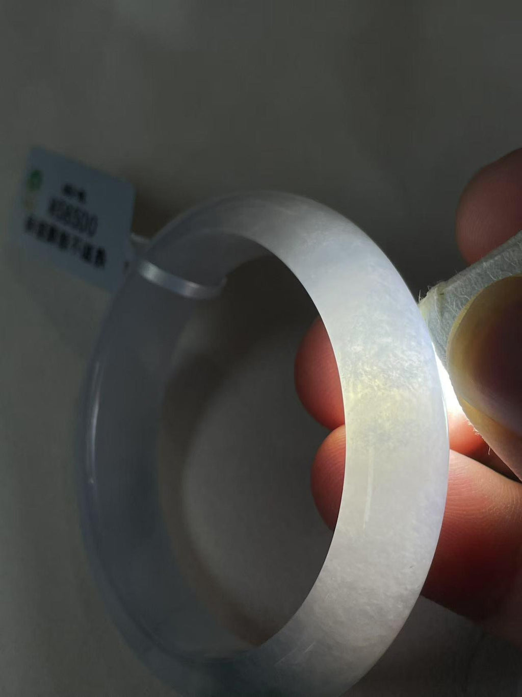 糯冰种飘花贵妃手镯（51.5mm）（yc203691）